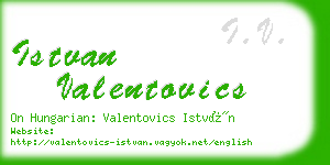 istvan valentovics business card